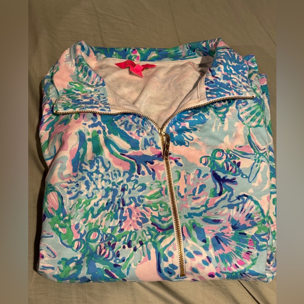 Lilly Pulitzer Sz L Quarter Zip